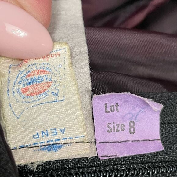 ILGWU Vintage Maxi Off Shoulder Short Sleeve Formal Dress Black Size 8 - Picture 16 of 16